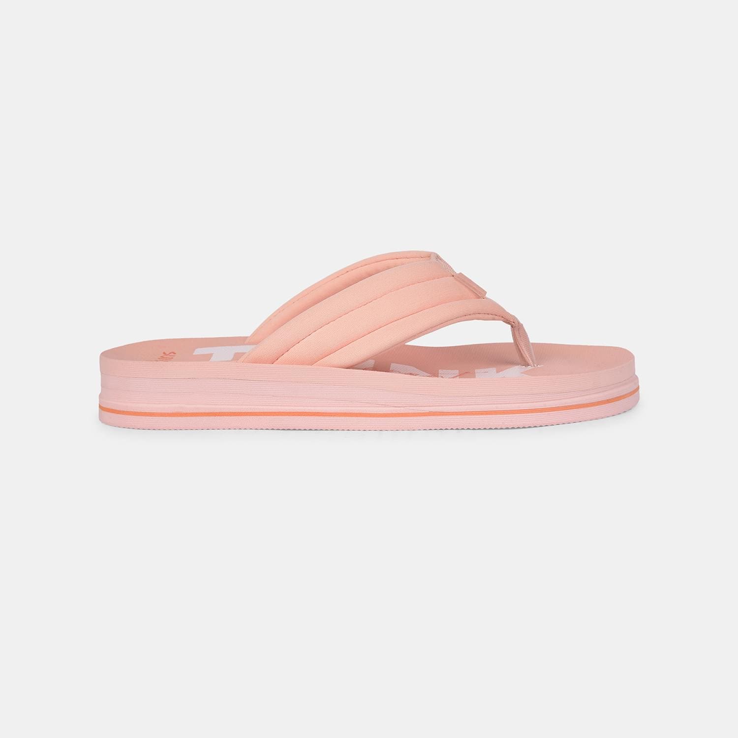 Bata sunshine peach textured flip-flop thongs for women
