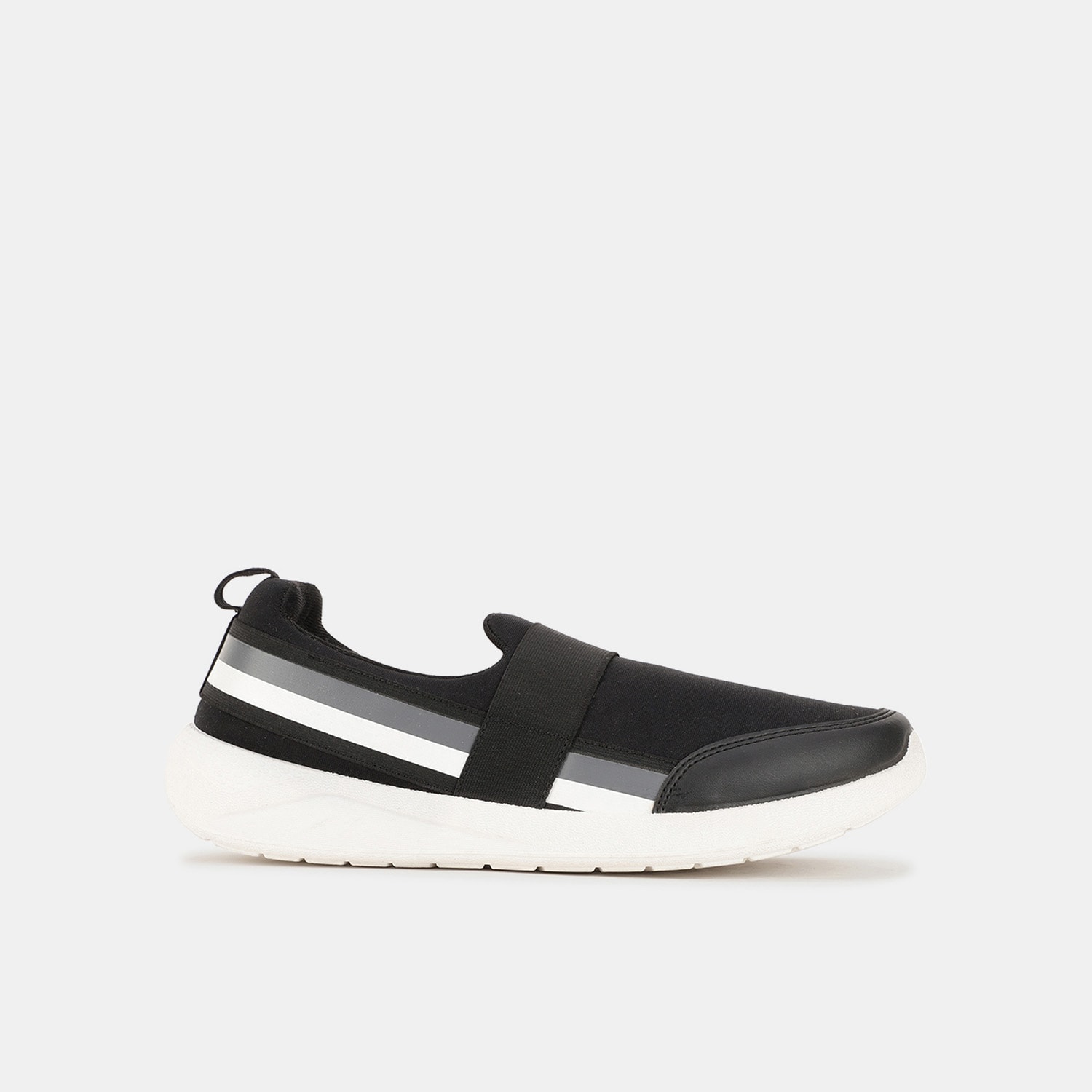 Bata black casual slip-on shoes for men