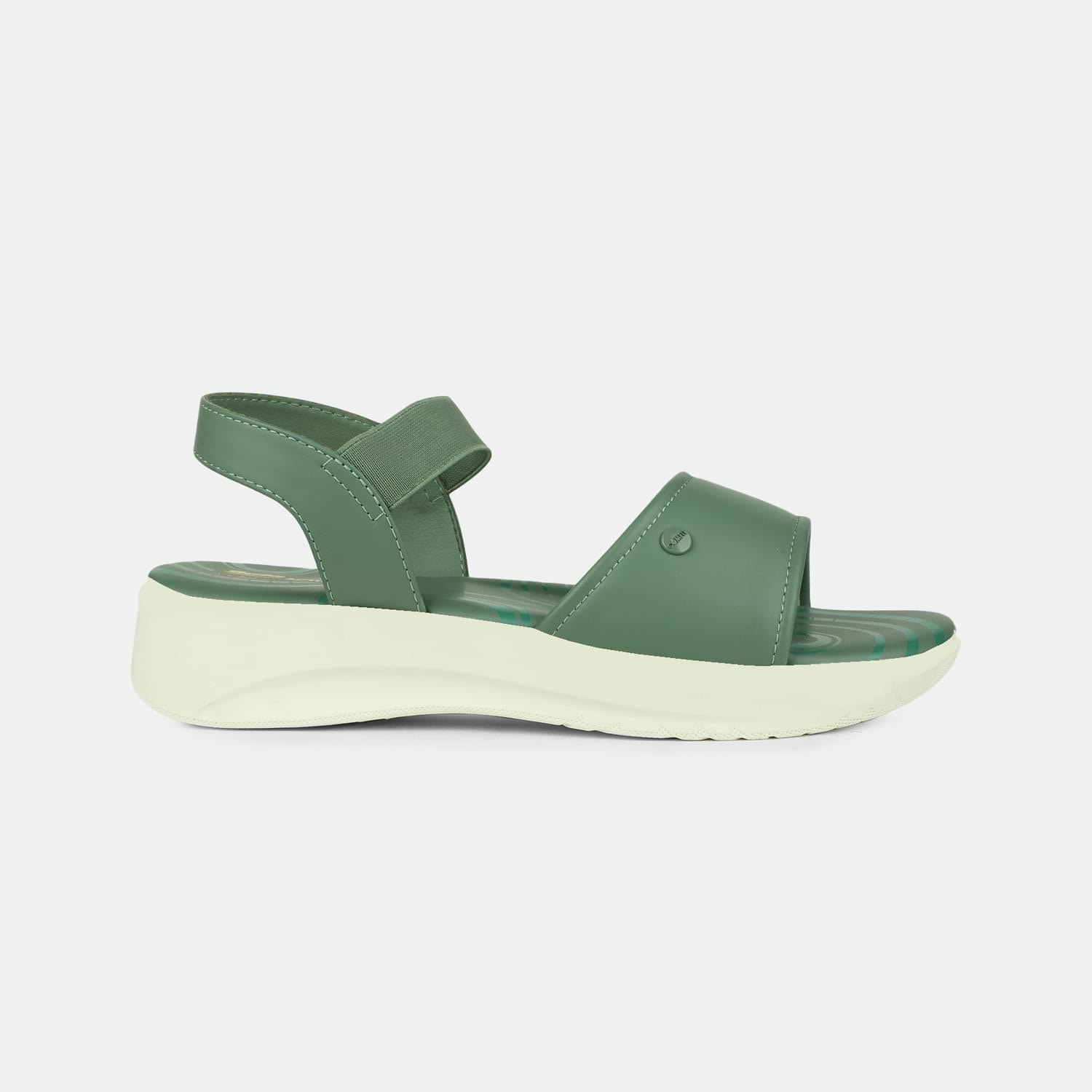 Bata comfit green sandals for women medium hh 26-50 mm