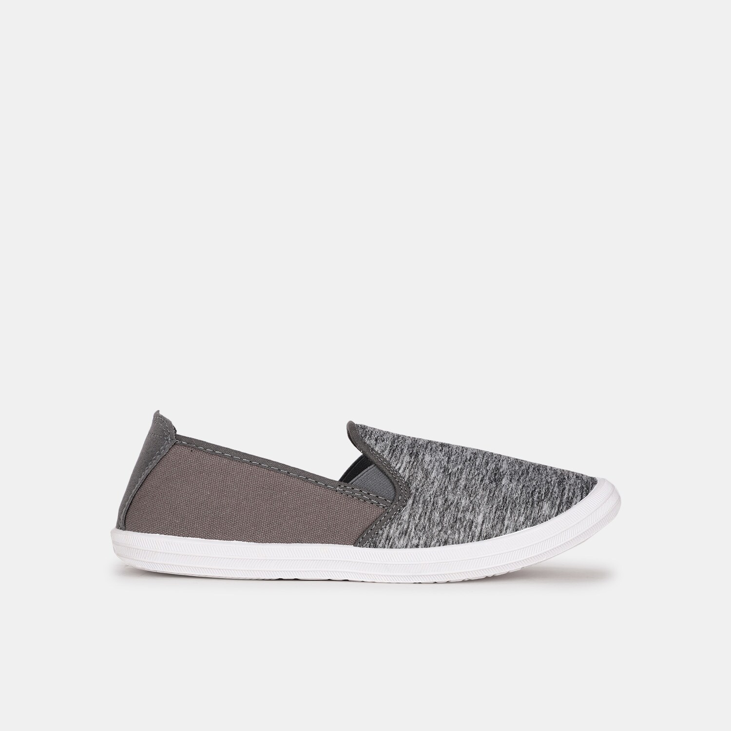 Bata grey textile casual ballerinas for women