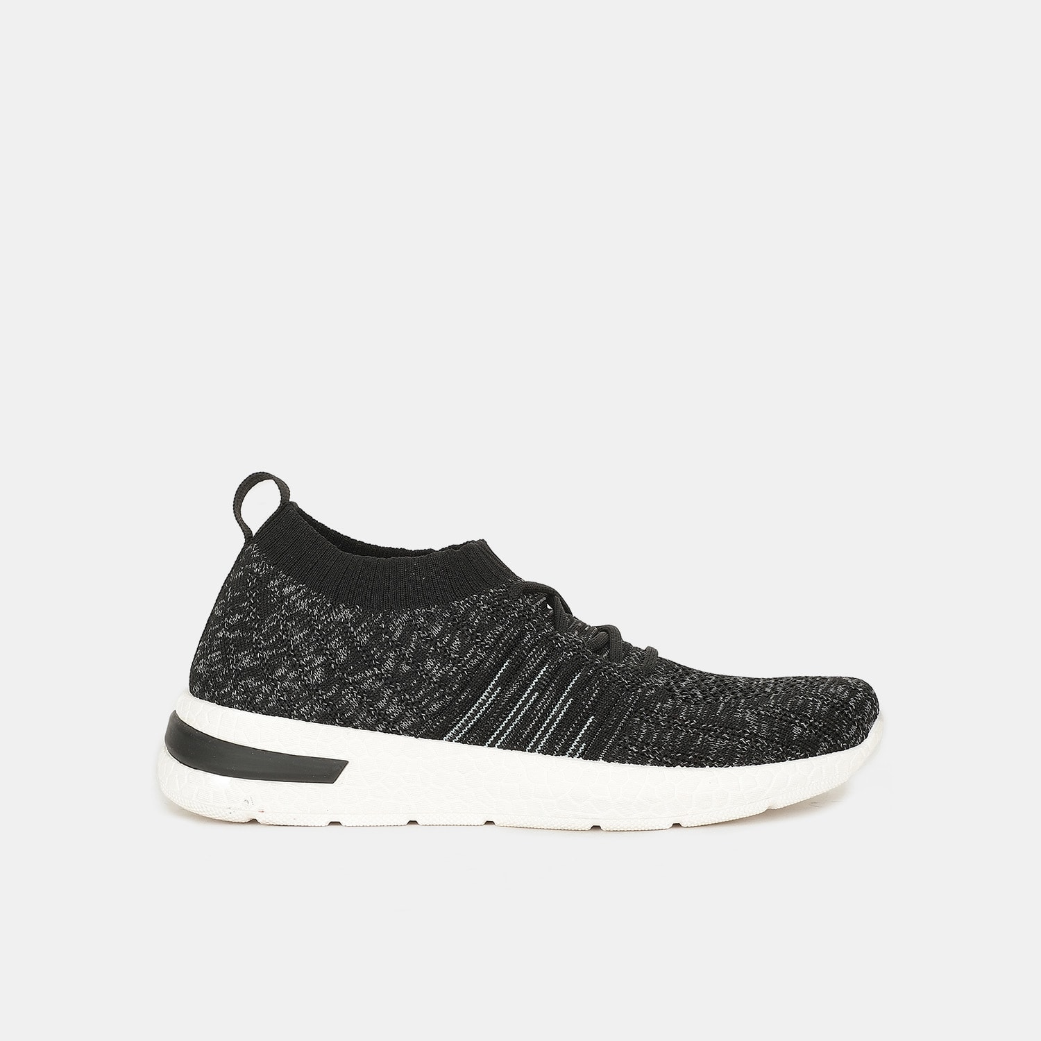 Bata black textile casual slip-on shoes for women