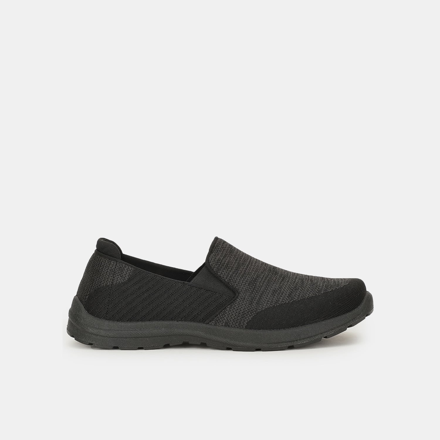 Bata black casual slip-on shoes for men