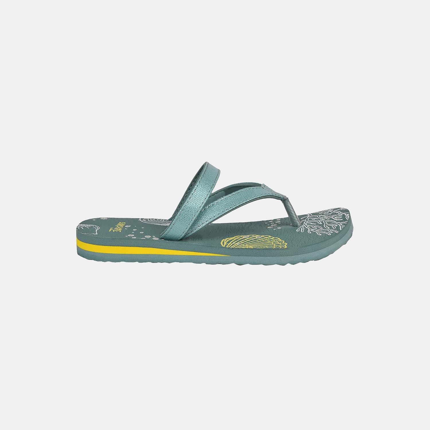 Bata Sunshine Light Green Thong for Women
