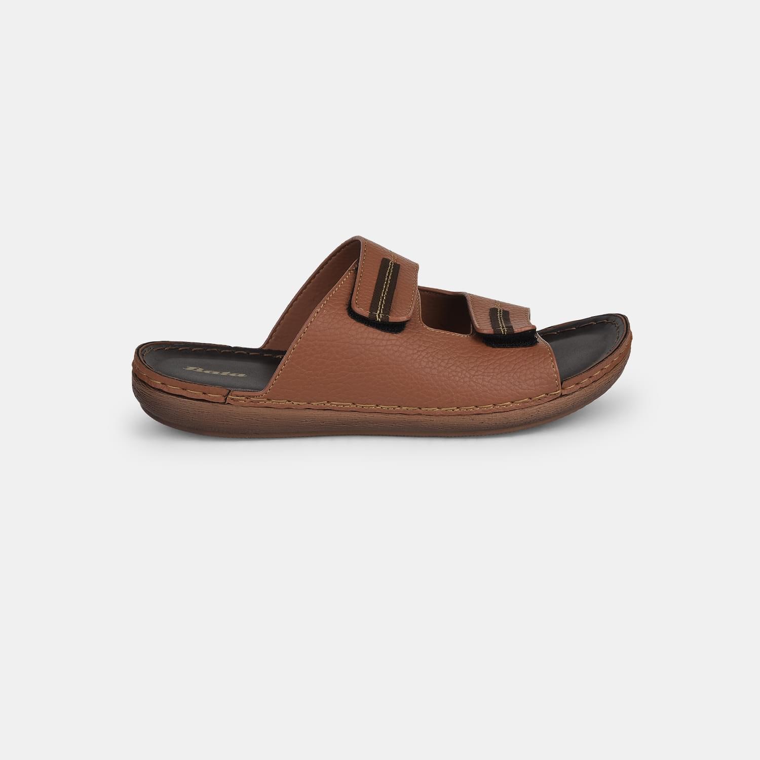 Bata tan casual mule slippers for men