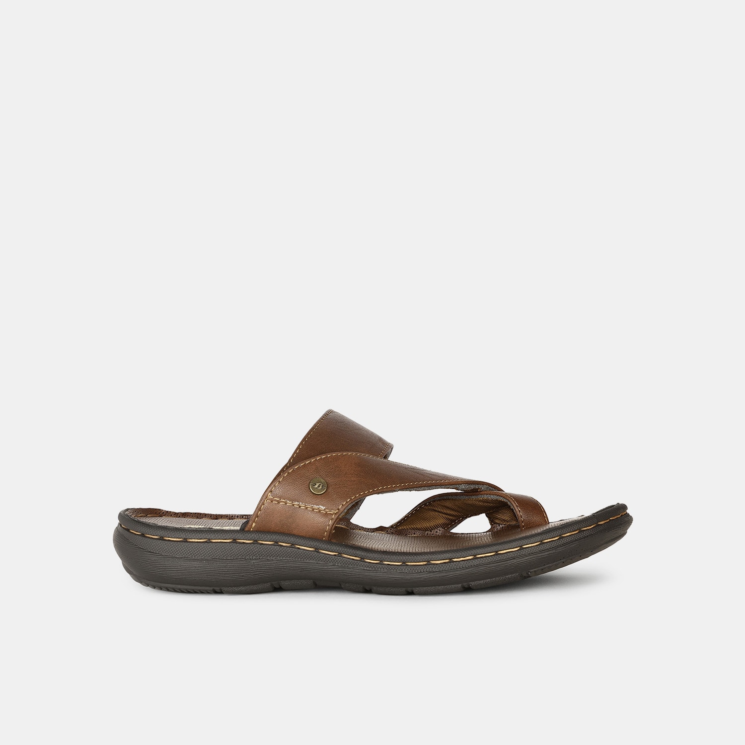 Bata tan casual toe ring slippers for men