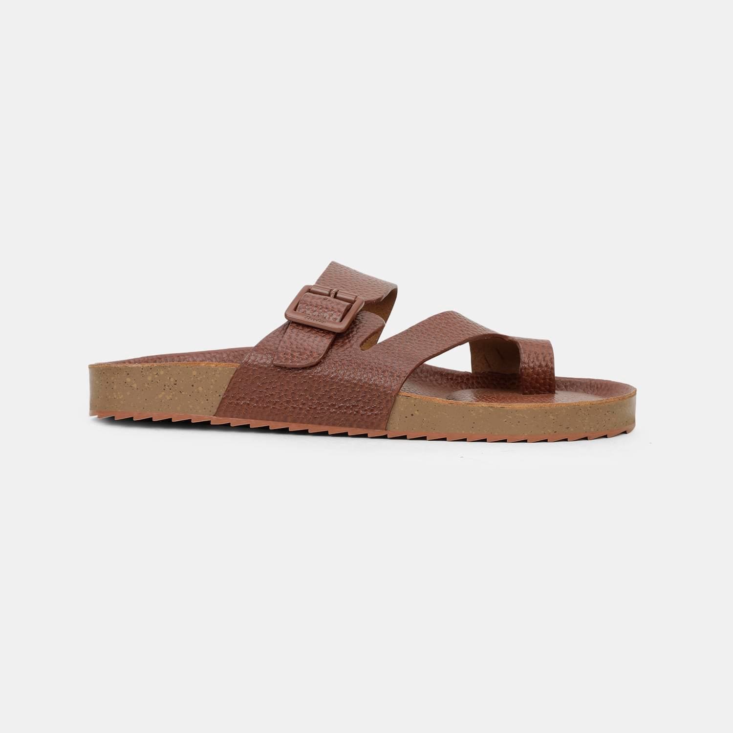BATA TAN SLIPPERS FOR MEN