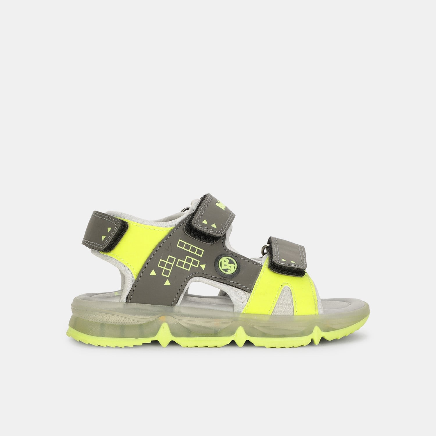Bubblegummers grey casual open toe sandals for kids