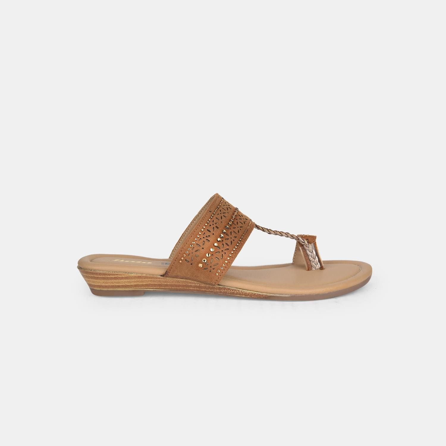 Bata Light Brown Flat Toe-ring for Women