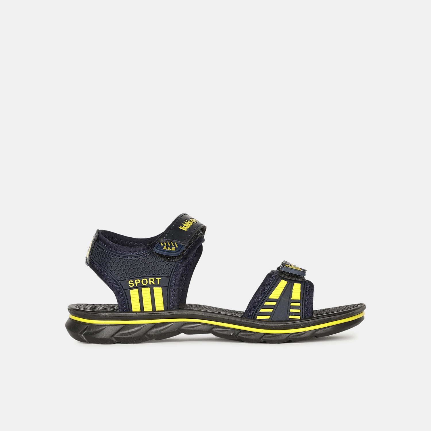 Bubblegummers yellow casual sandals with velcro closure for kids