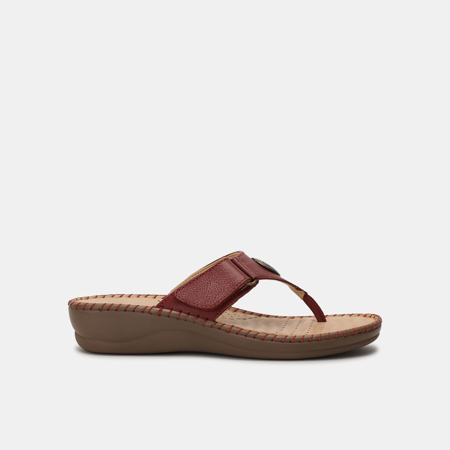 Scholl red embellished thong slippers for women