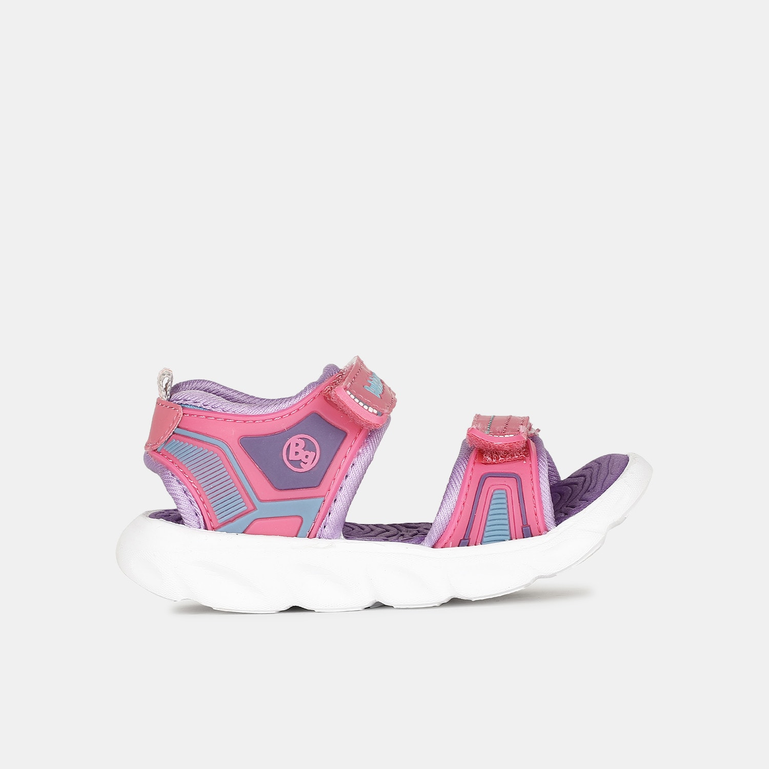 Bubblegummers pink sandals with velcro closure for kids