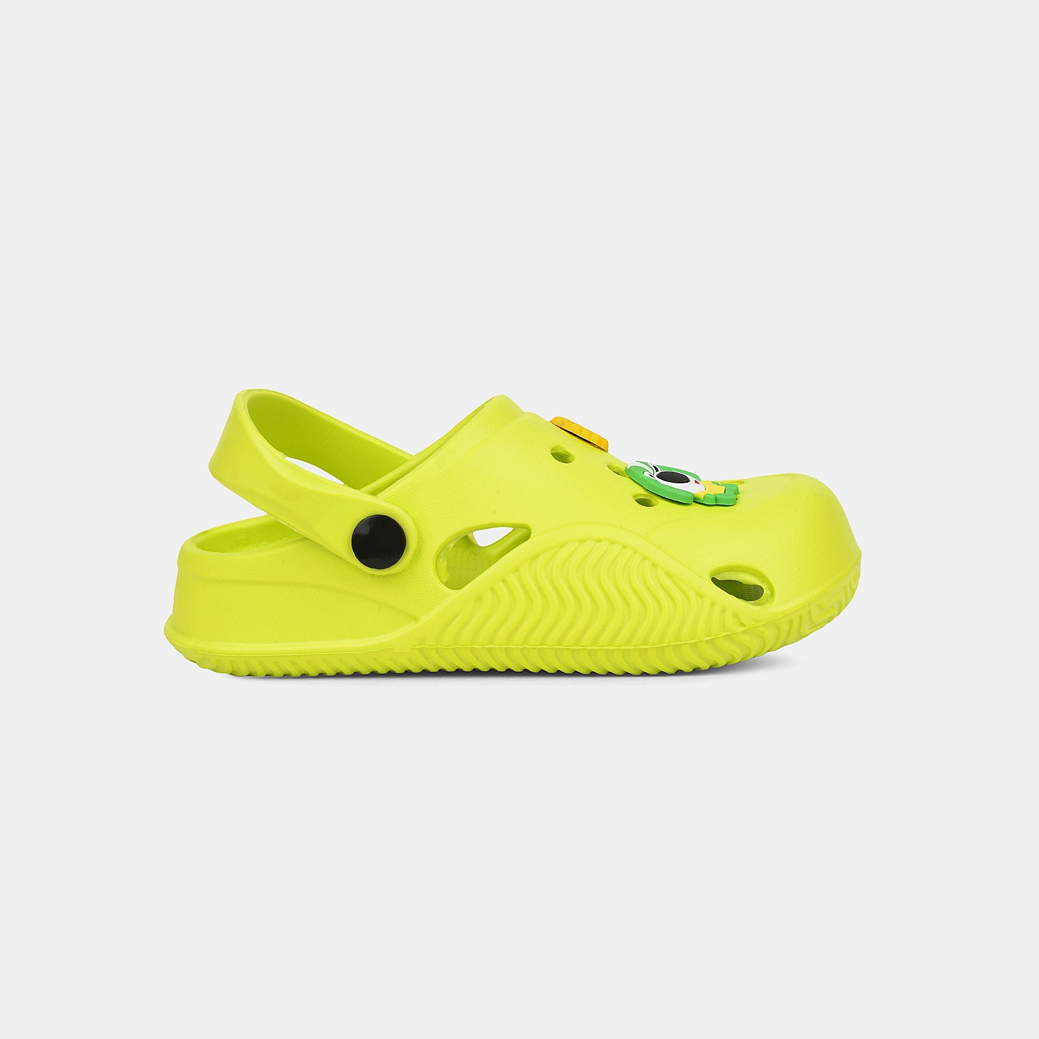 Bata Neon-Green Clogs For Kids