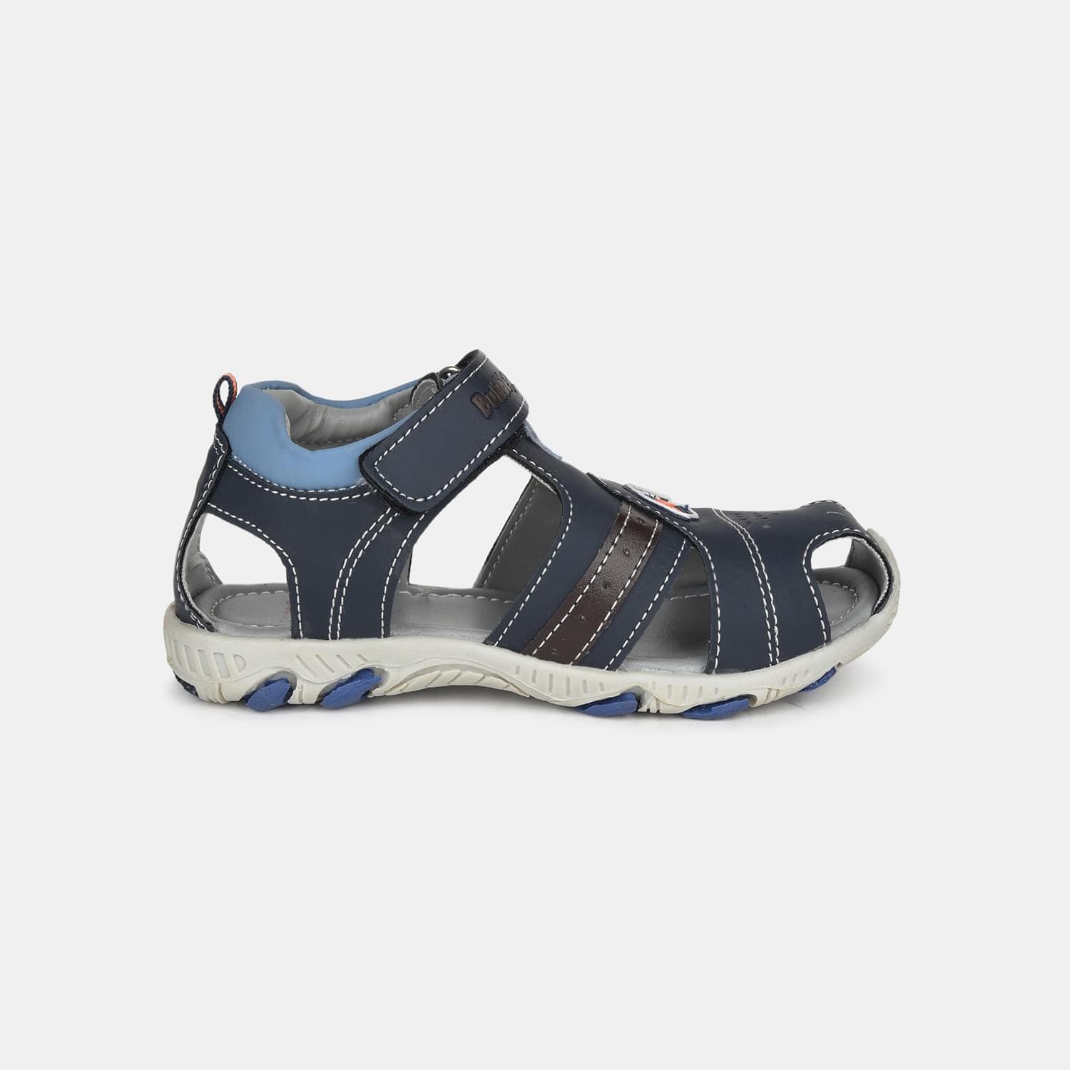 Bubblegummers blue fishermen-style sandals with velcro for kids