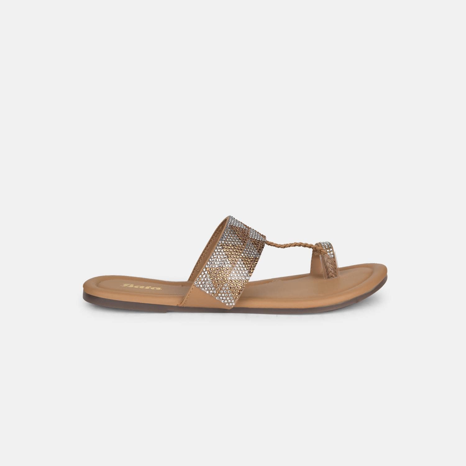 Bata Gold Flat Toe-ring for Women