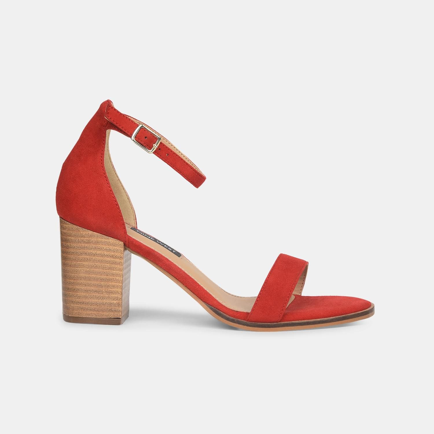 NINE WEST RED SANDALS FOR WOMEN