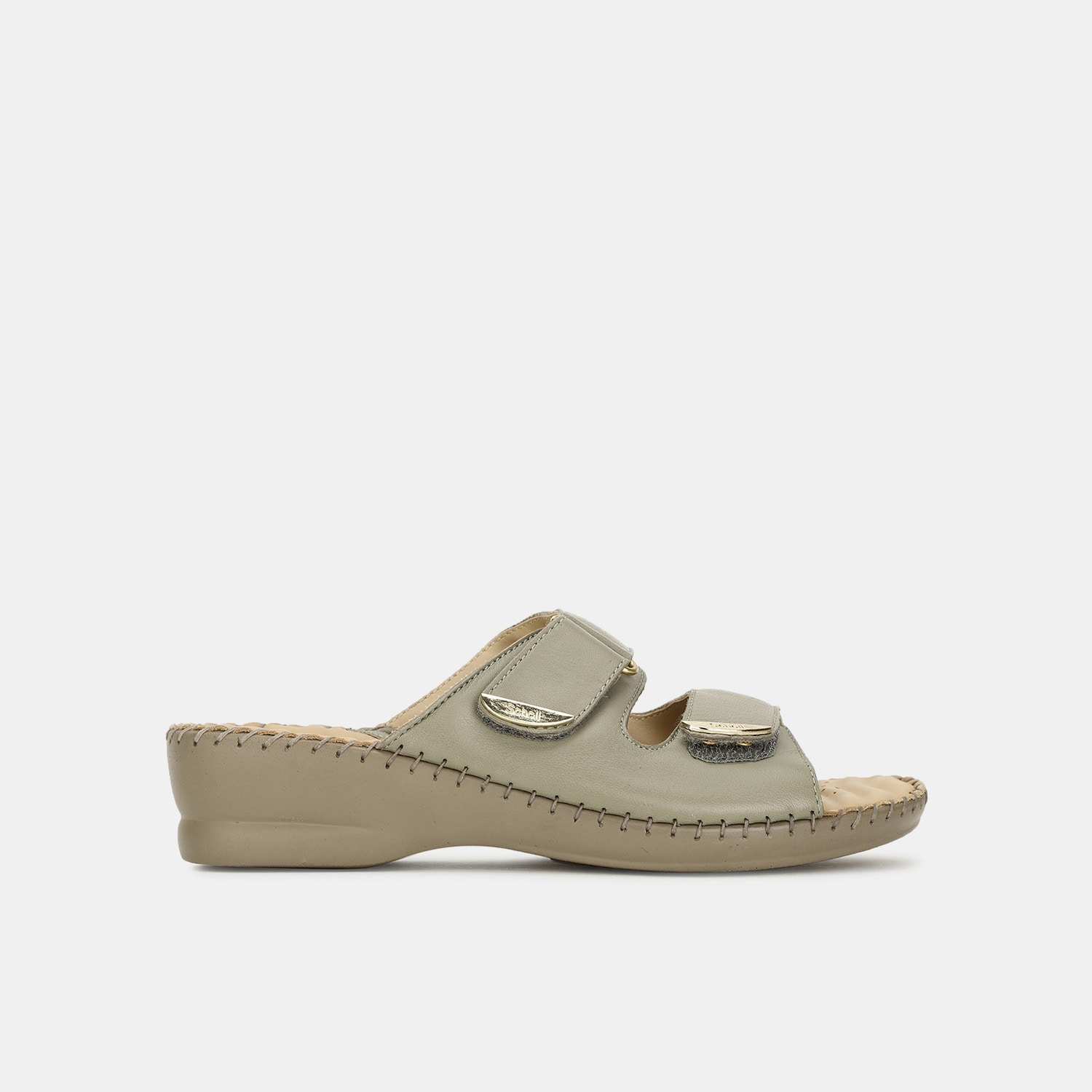 Scholl light green sandals for women medium hh 26-50 mm