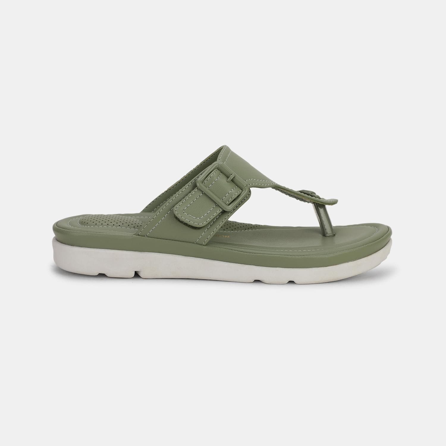 Bata comfit green thong for women
