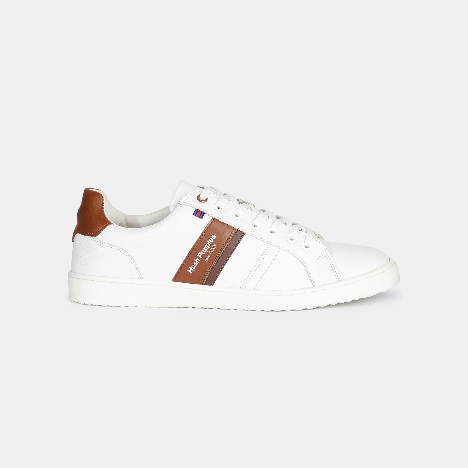 Hush Puppies White Lace-Up Casual Shoes For Men