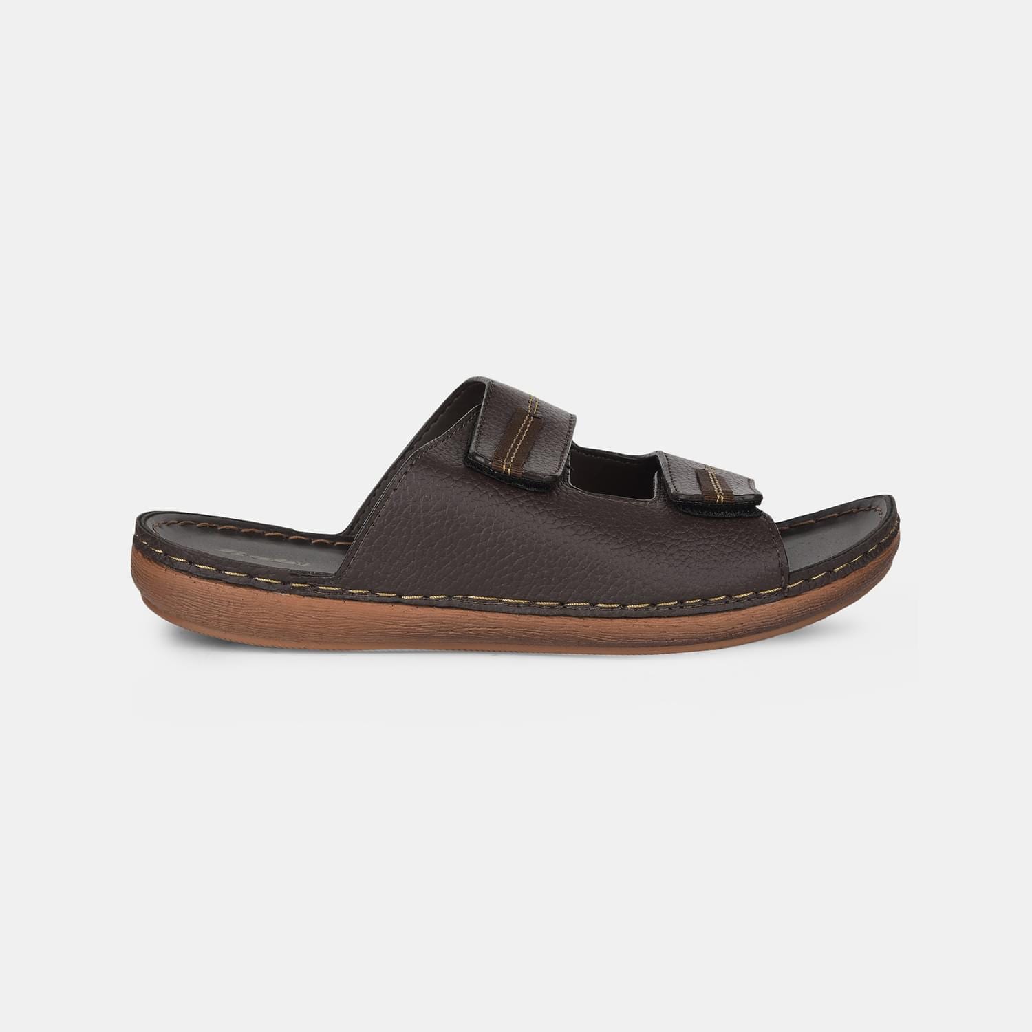Bata dark brown casual mule slippers for men