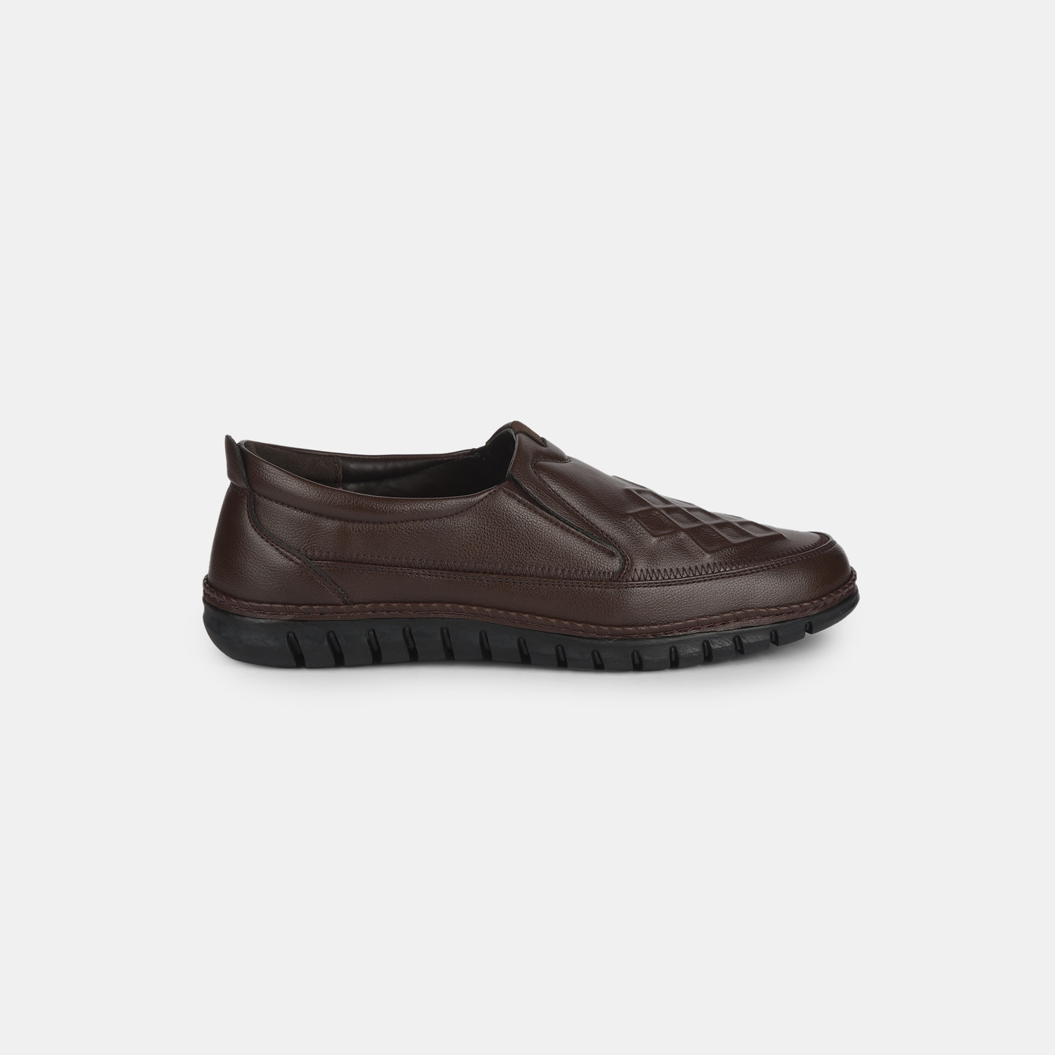 Bata Dark Brown Formal Slip-On Shoes For Men