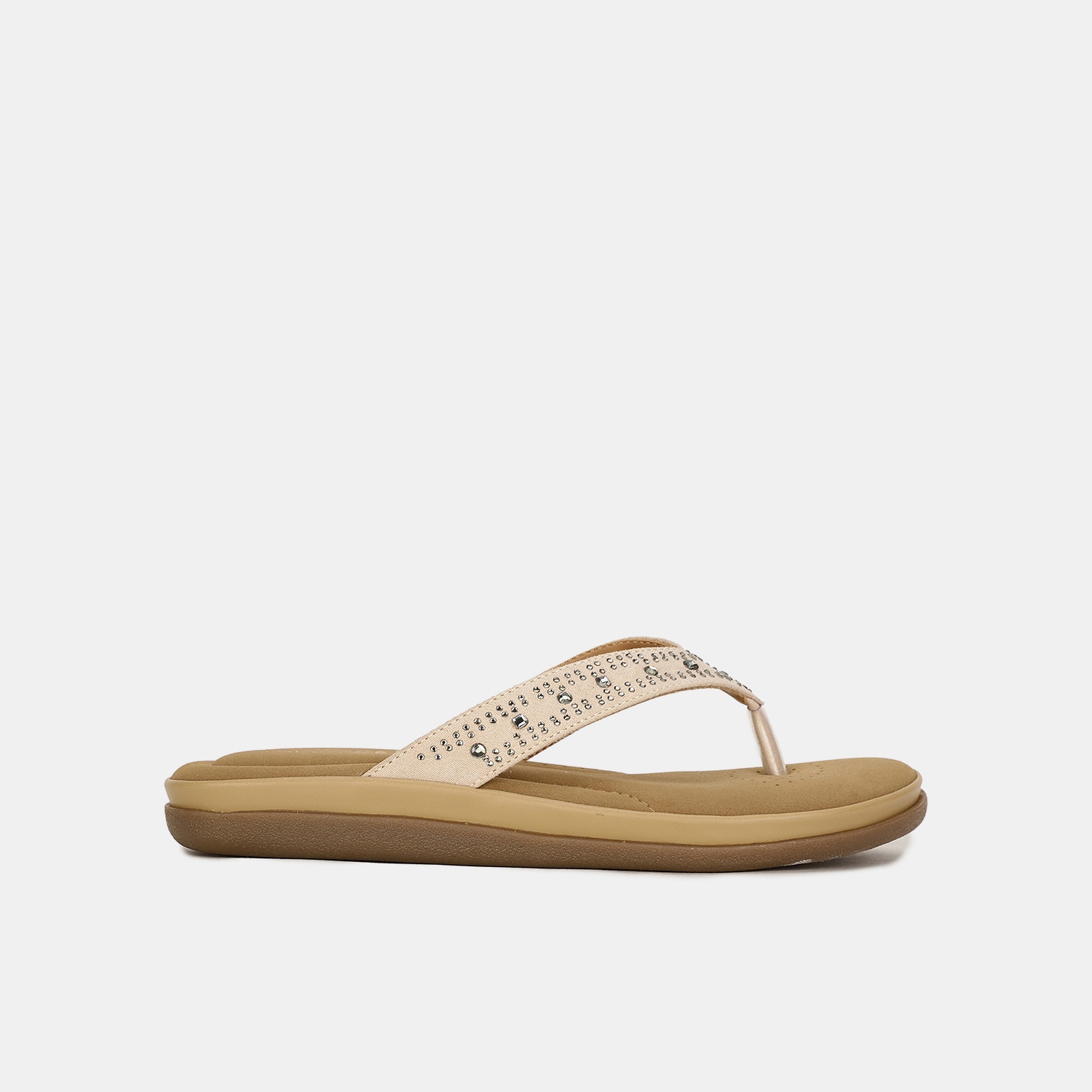 Bata Comfit Beige Flat Thongs for Women