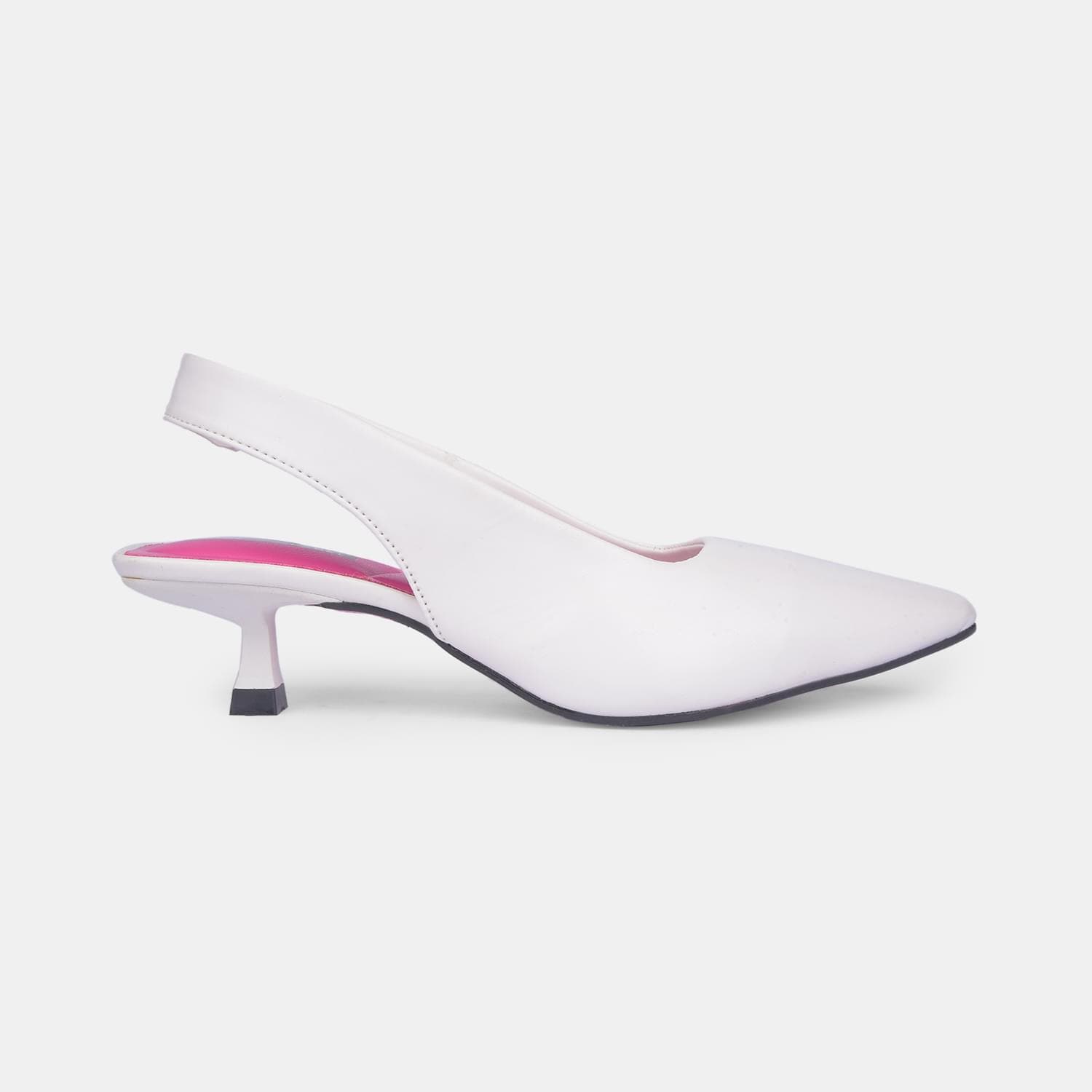 Red label white chunky heels for women medium hh 26-50 mm