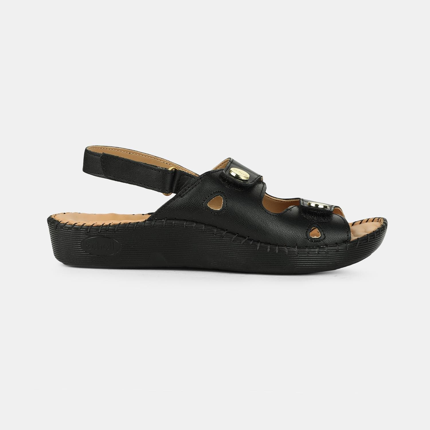 Scholl black sandals for women