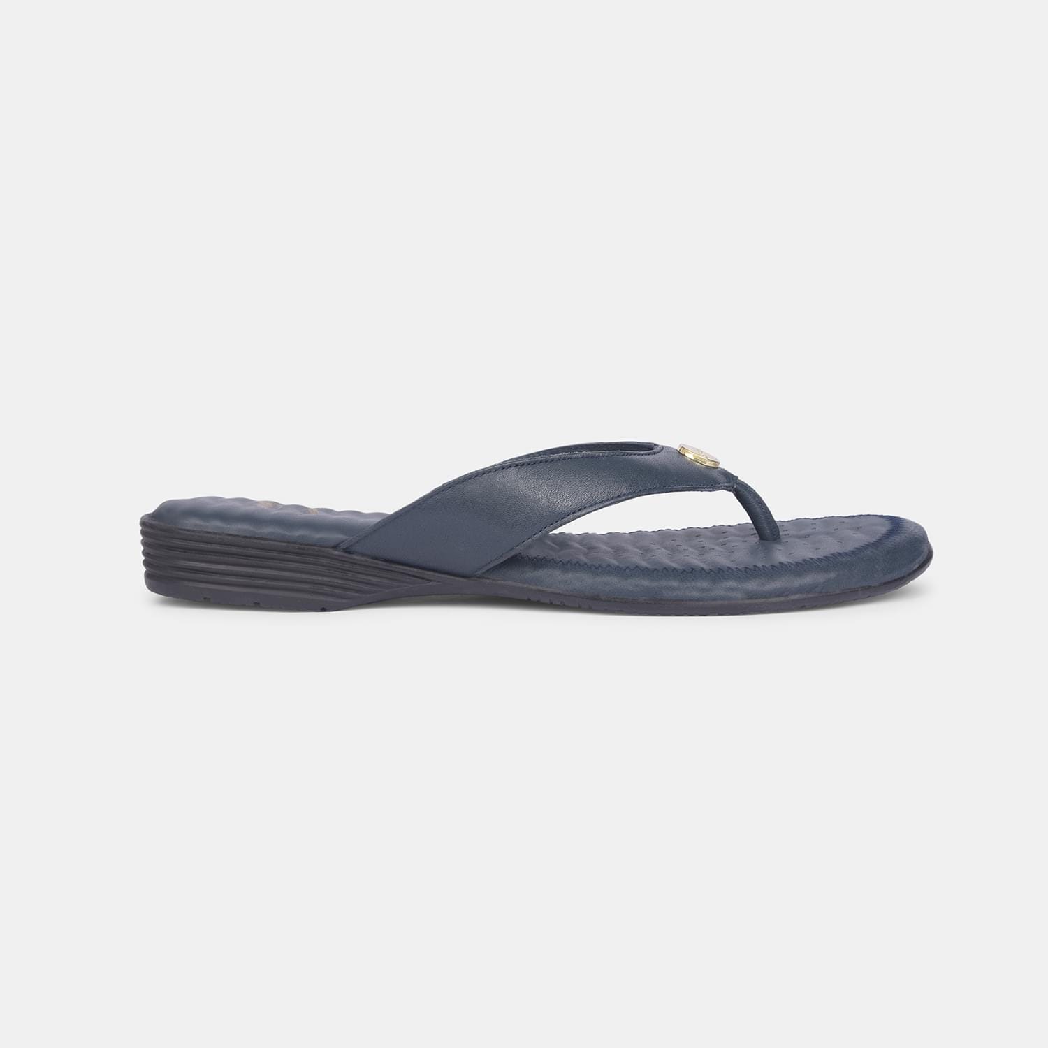 Scholl navy thong for women