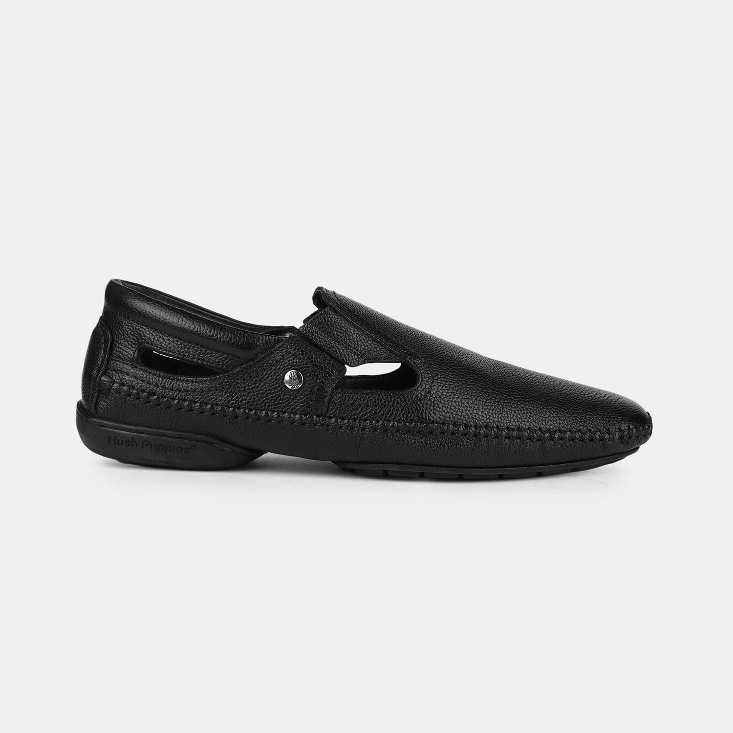 Hush Puppies Black Slip On Formal Shoes For Men