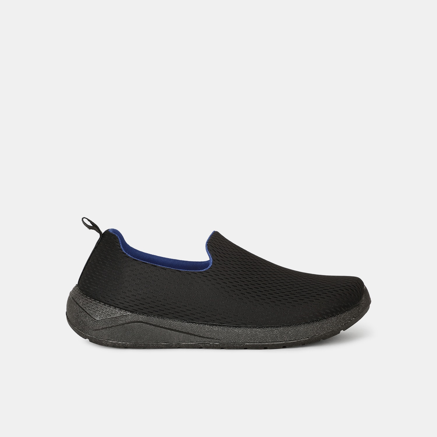Bata black textile slip-on sneakers for men