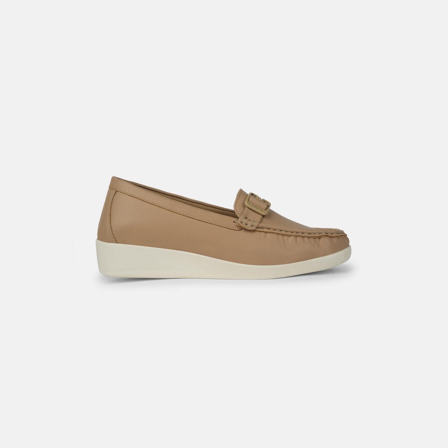 BATA COMFIT TAN LOAFERS FOR WOMEN