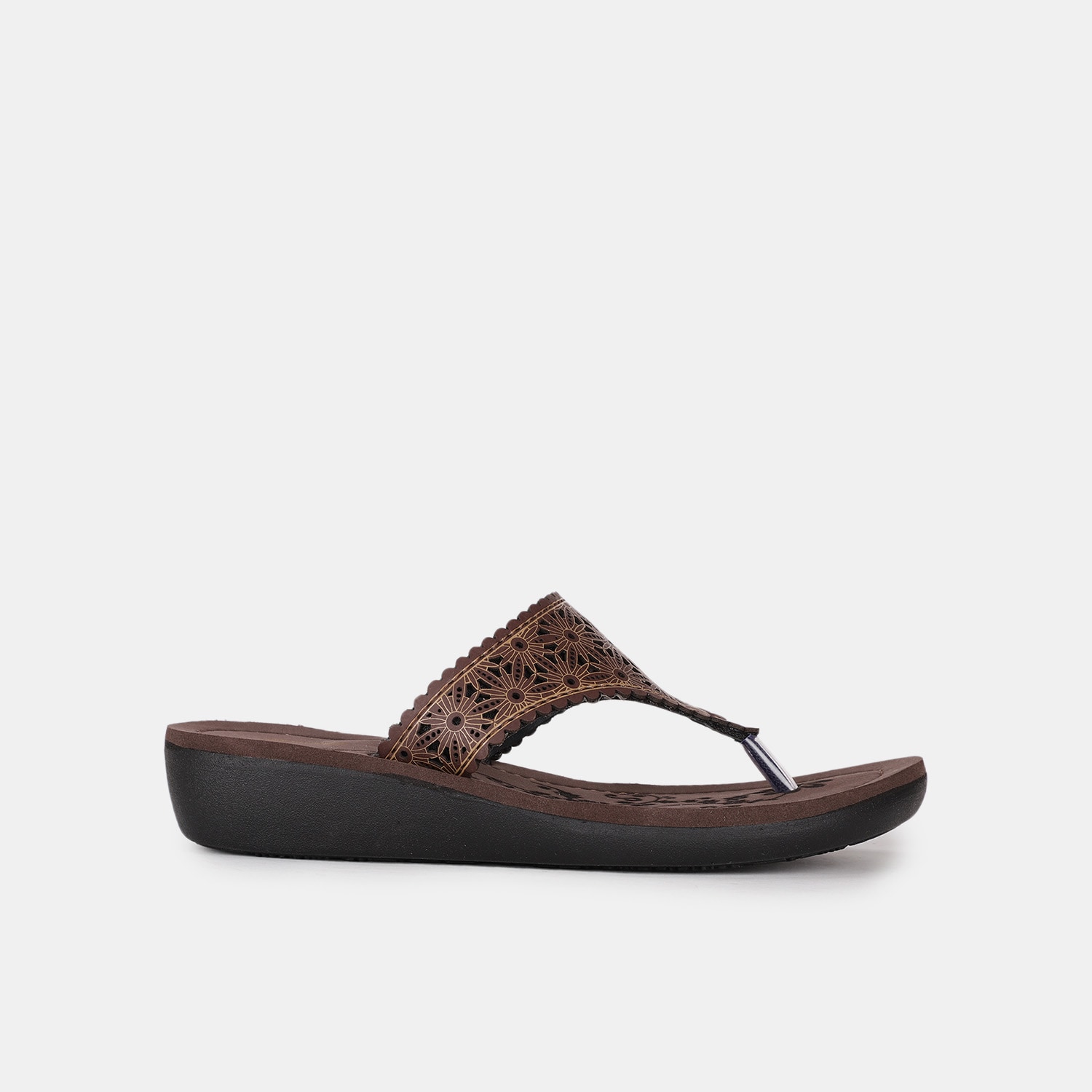 Bata Brown Thong Slippers For Women