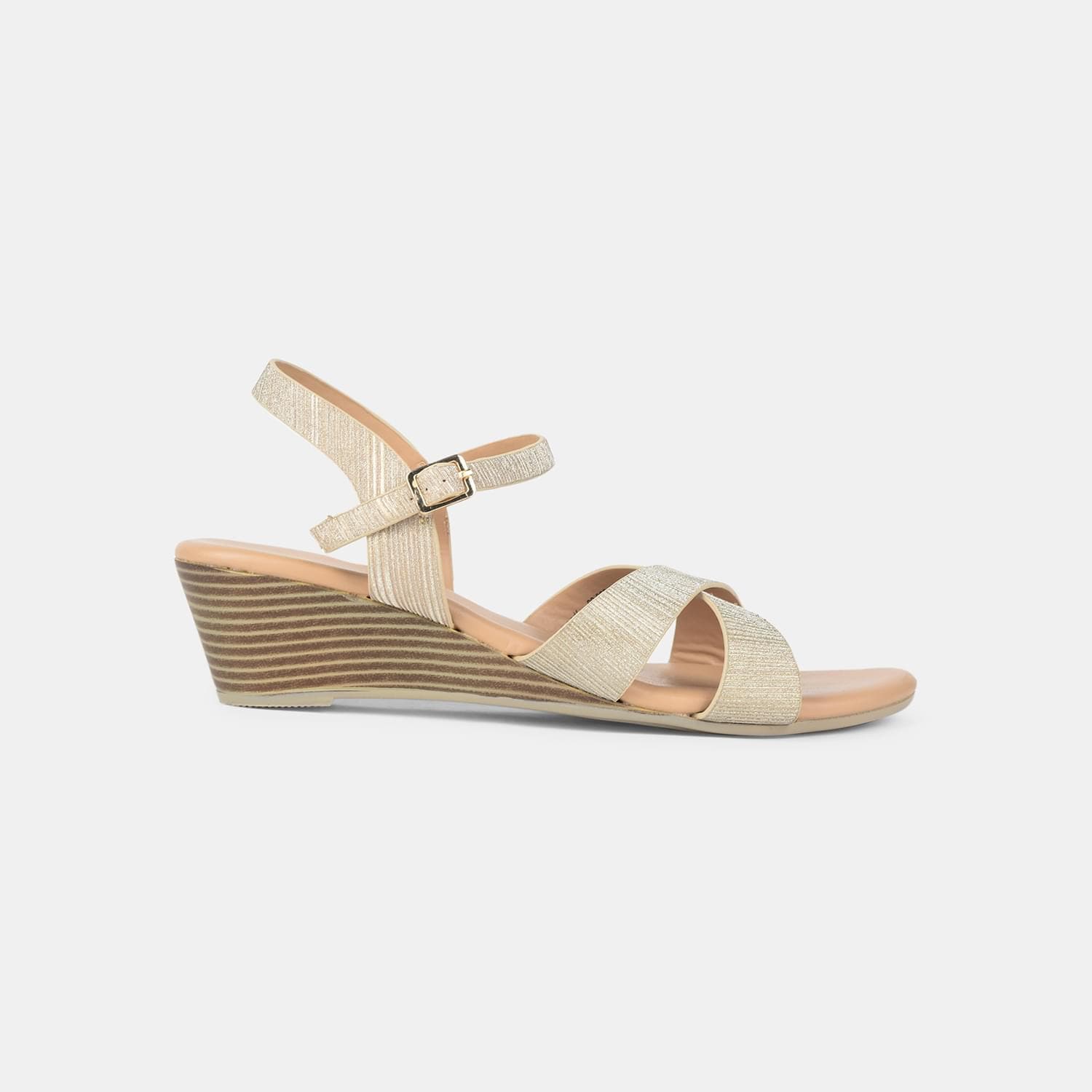 BATA GOLD SANDALS FOR WOMEN