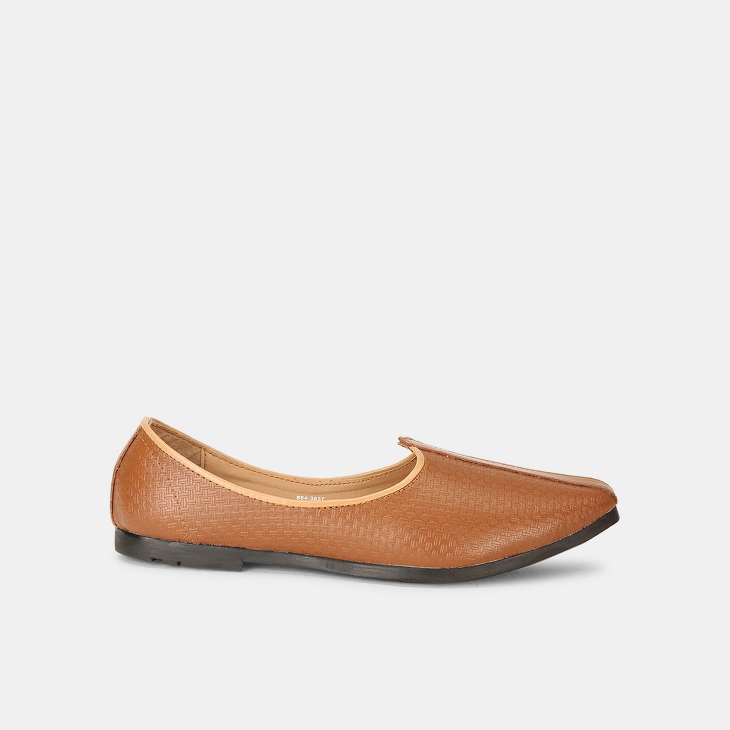 Bata light brown leather mojari-style shoes for men