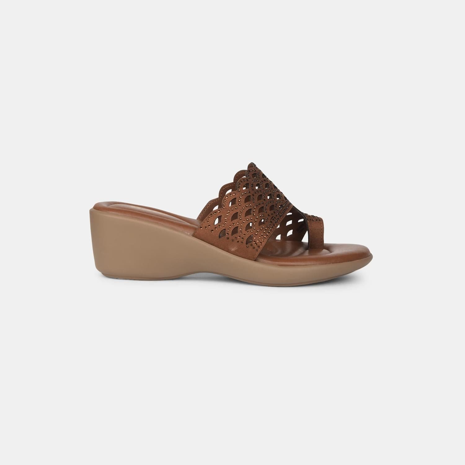 BATA LIGHT BROWN MULE FOR WOMEN