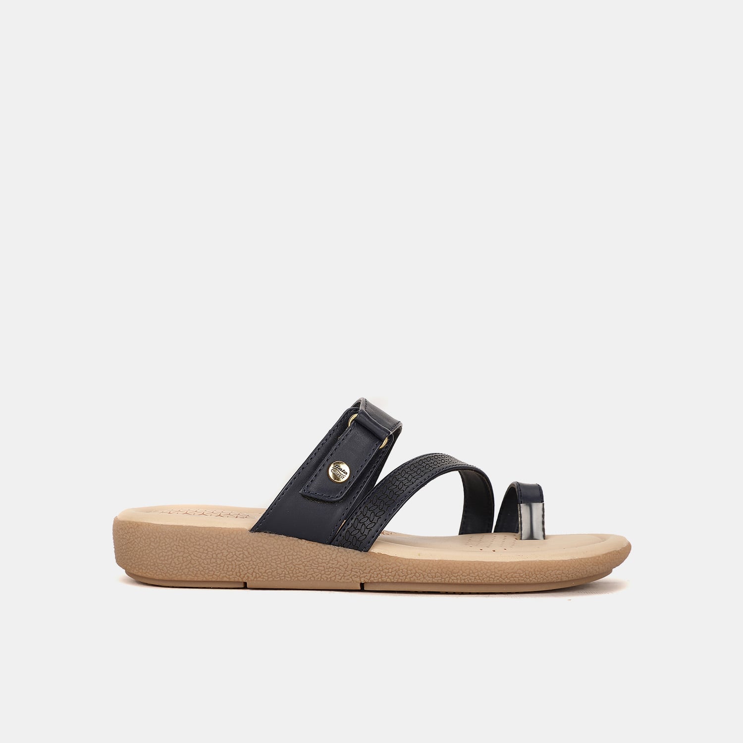 Bata Comfit Navy Flat Toe-ring for Women