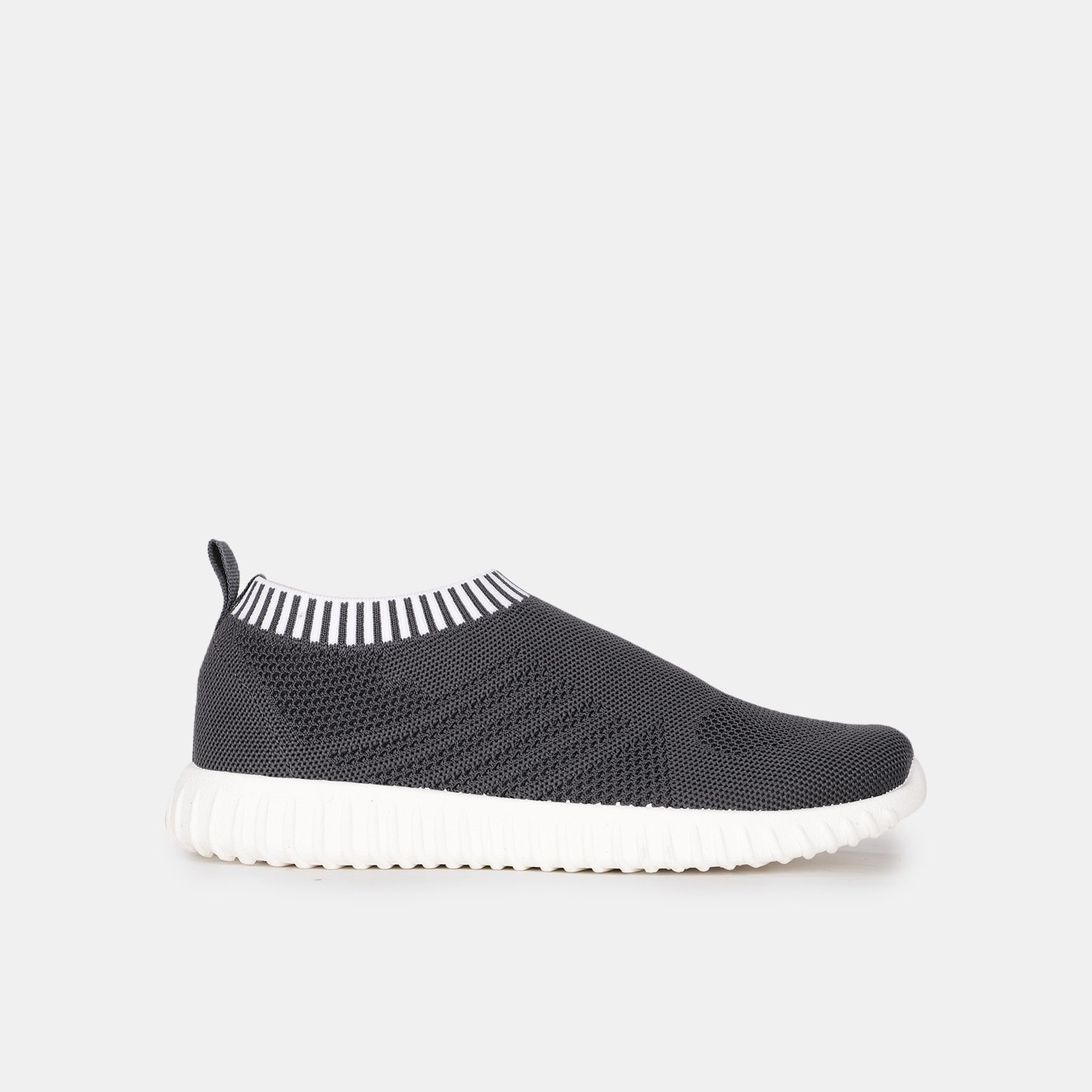 Bata grey textile casual slip-on shoes for kids