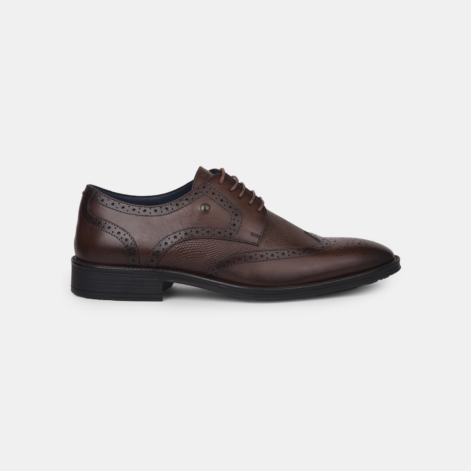 Red Label Brown Derby Formal Shoes For Men