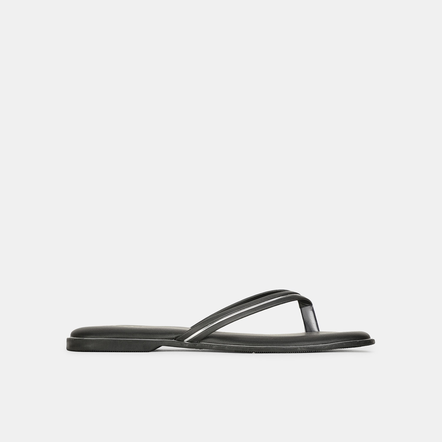 Bata black thong slippers for women