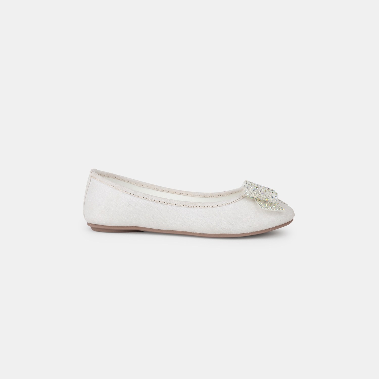 Bubblegummers Beige Ballerinas For Kids