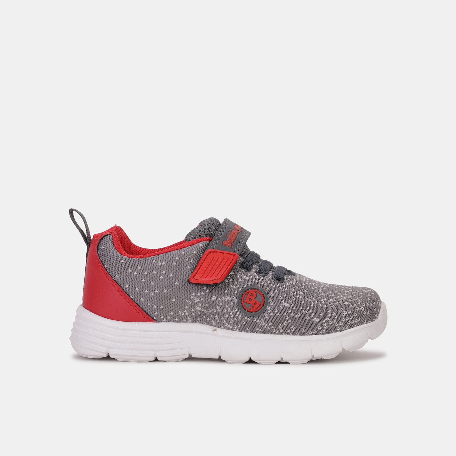 Bubblegummers dark grey textile shoes with velcro closure for kids