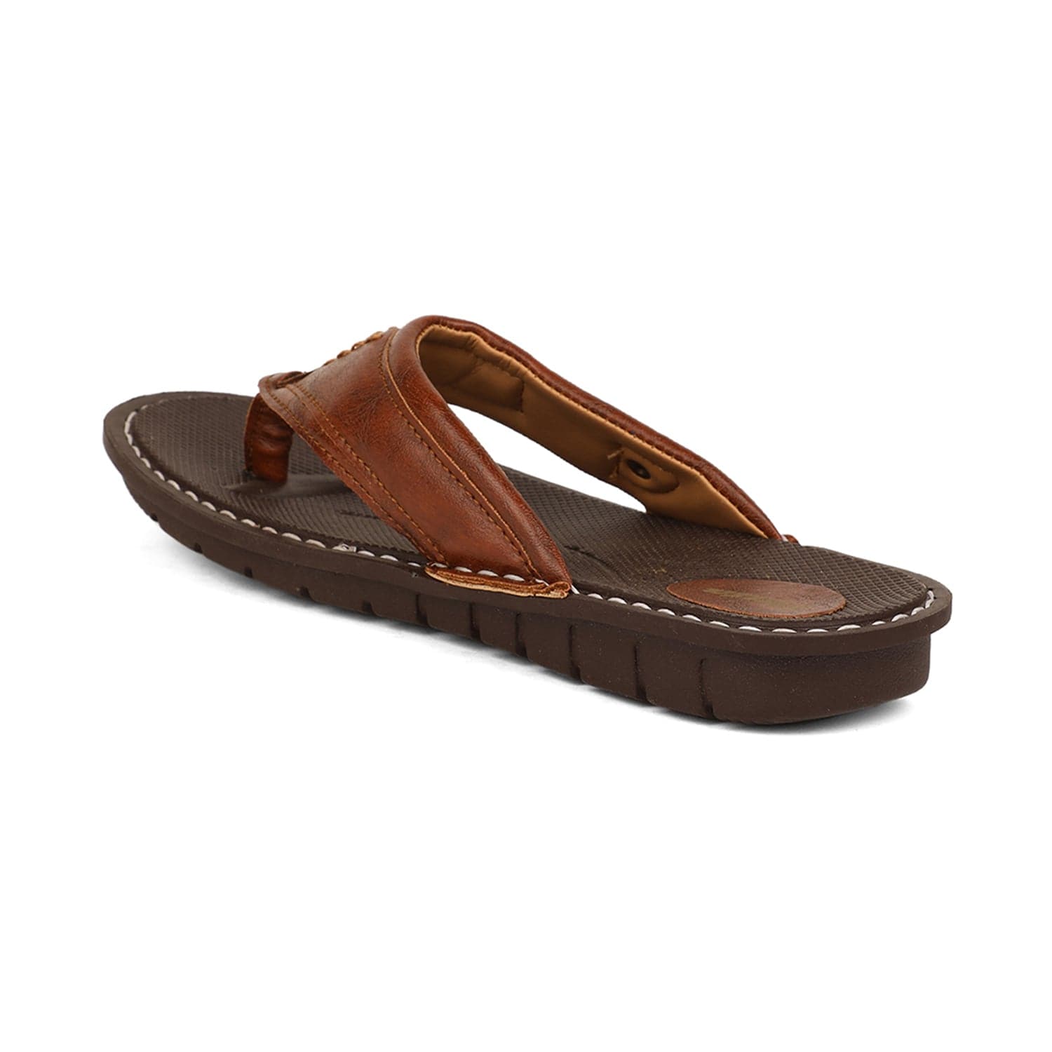 Bata brown casual thong slippers for men