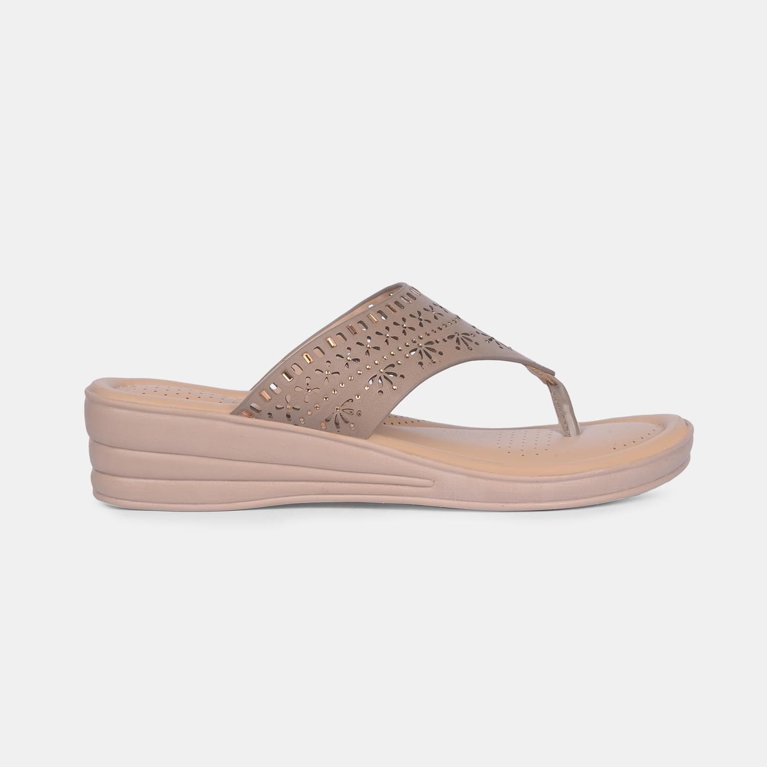 Bata Comfit Brown Flat Thongs for Women