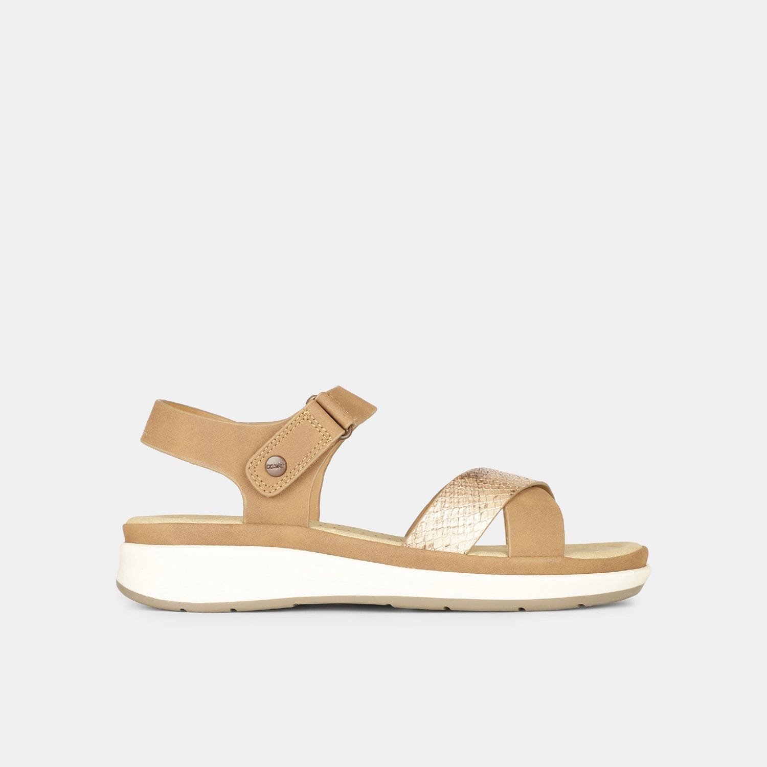 Bata comfit light brown casual open toe sandals for women