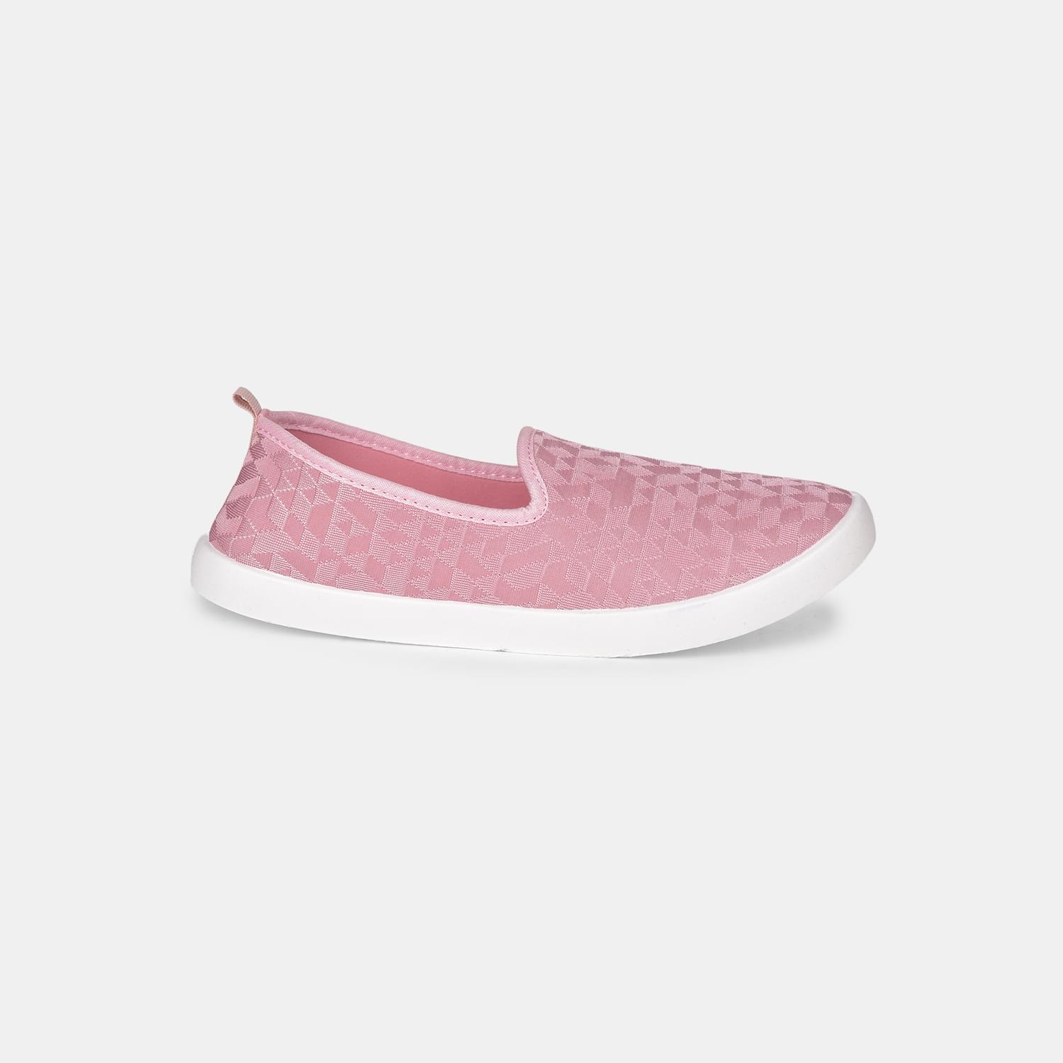 Bata pink textile casual slip-on shoes for women