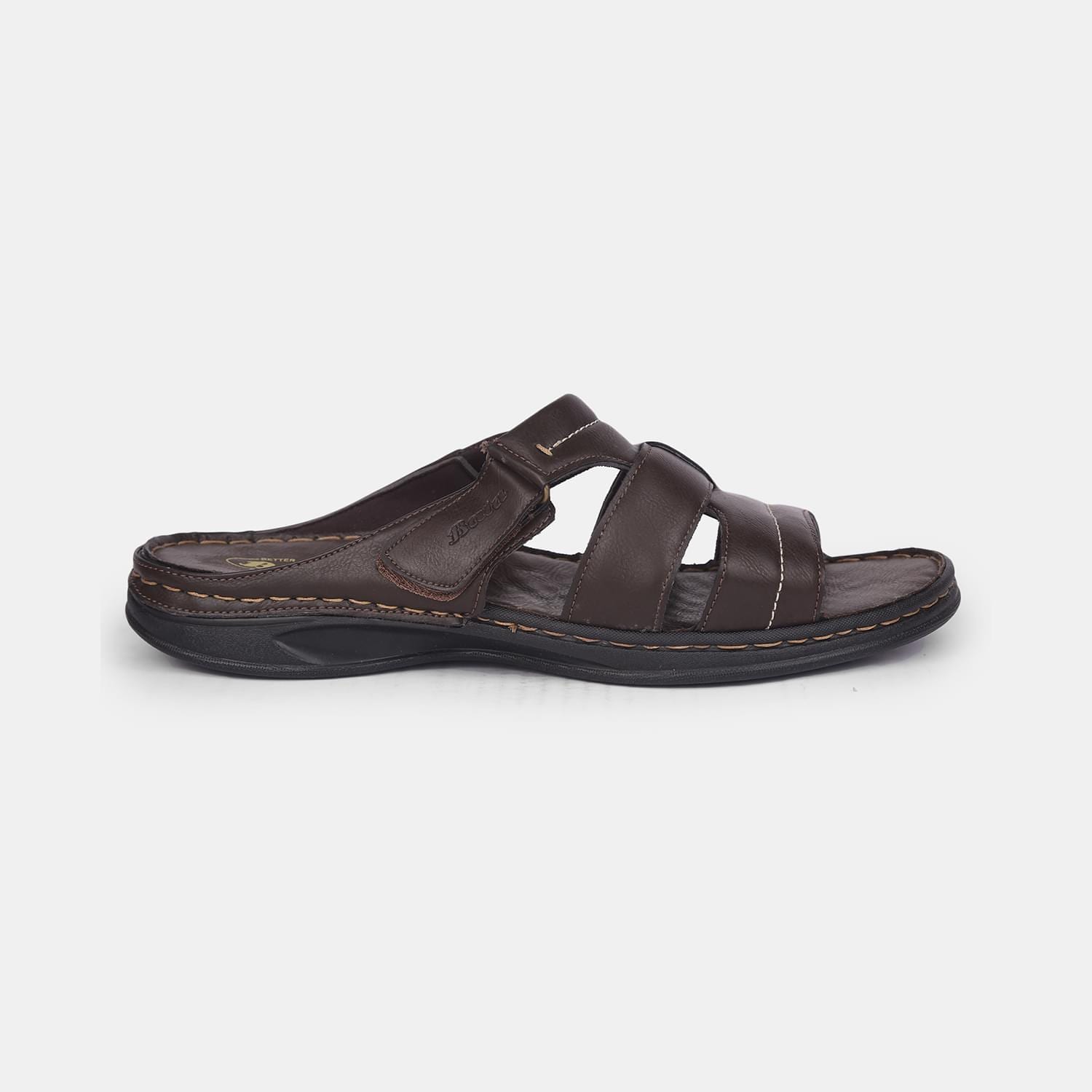Bata dark brown chappal for men
