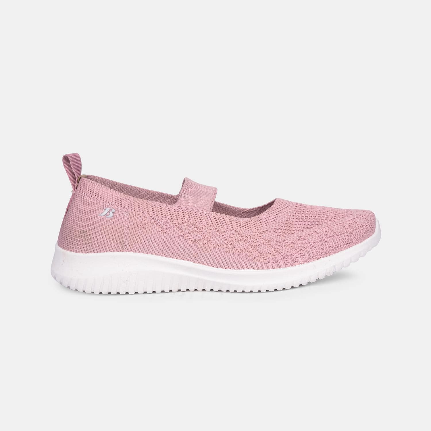 Bata peach textured textile slip-on sneaker shoes for women