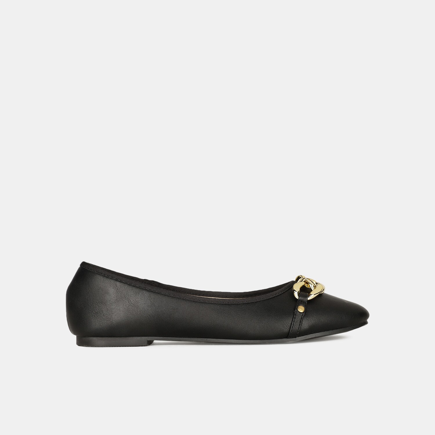 Bata black casual ballerina flats for women