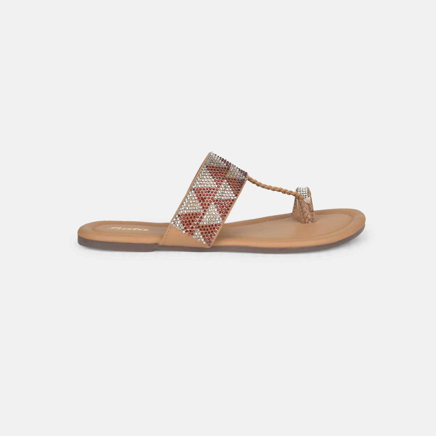 Bata beige flats for women