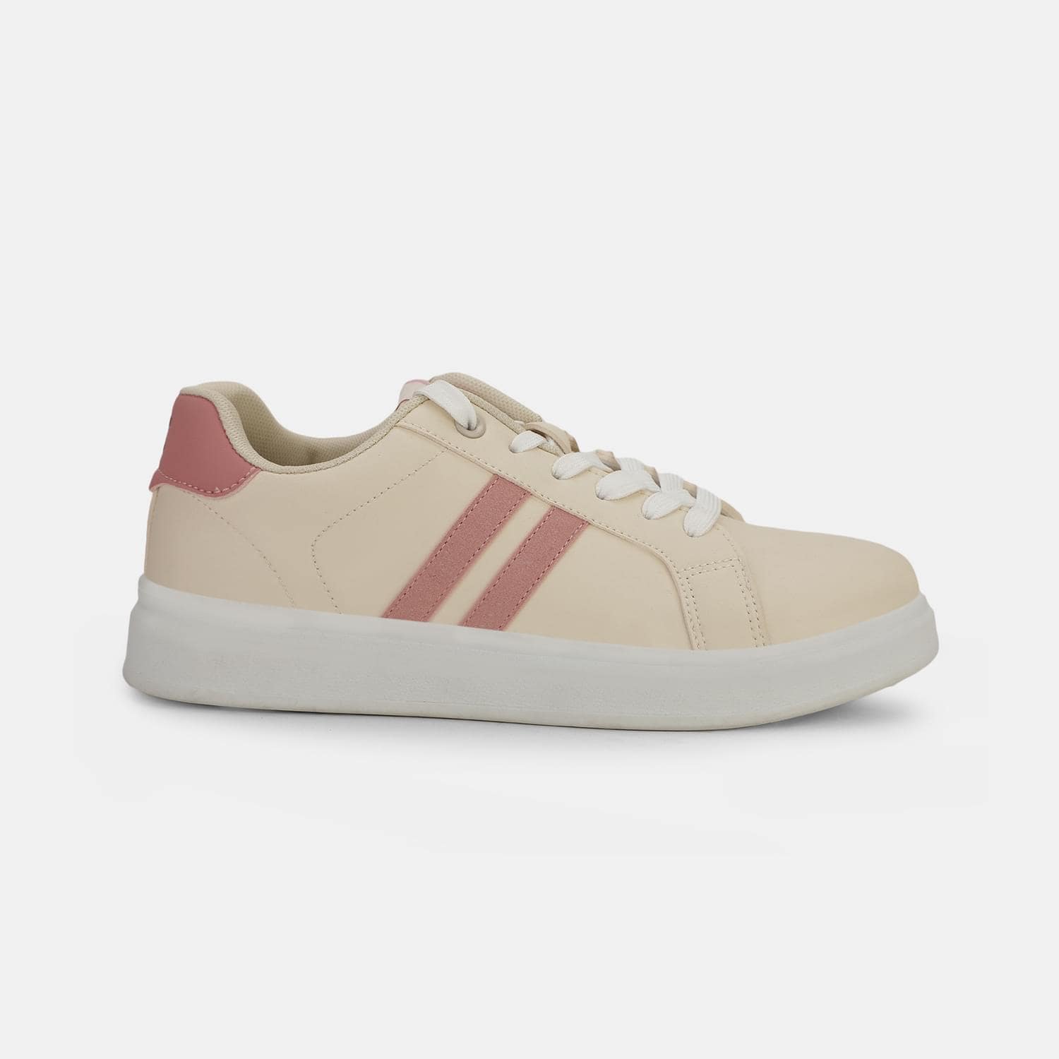 North star beige sneakers for women flat & low hh 0-25 mm